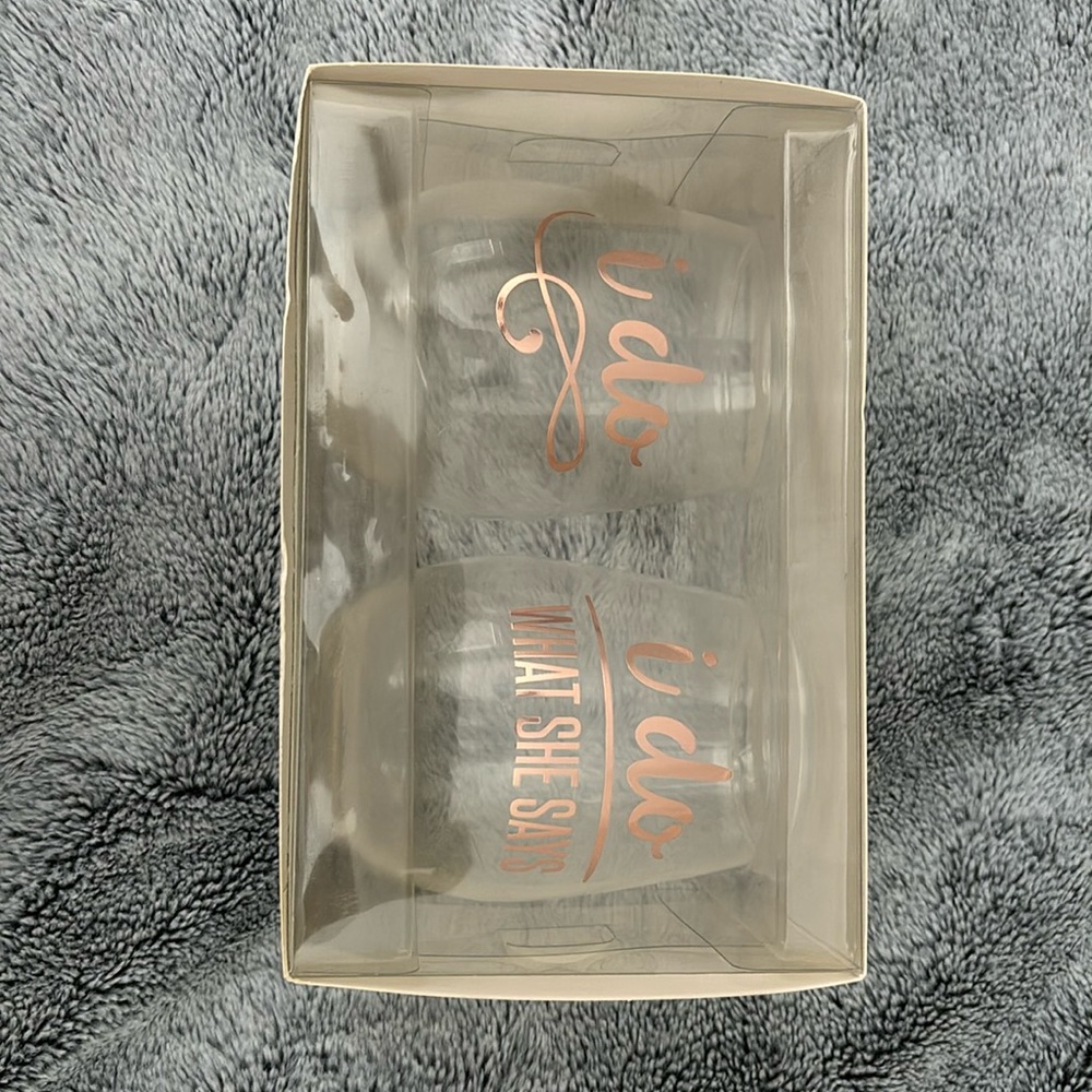 Wedding Stemless Wine Glasses (2)
